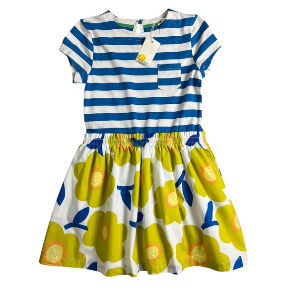 Mini Boden Hopscotch DressSize 7-8NWTSweetcorn Yellow Daffodil Mixed Media